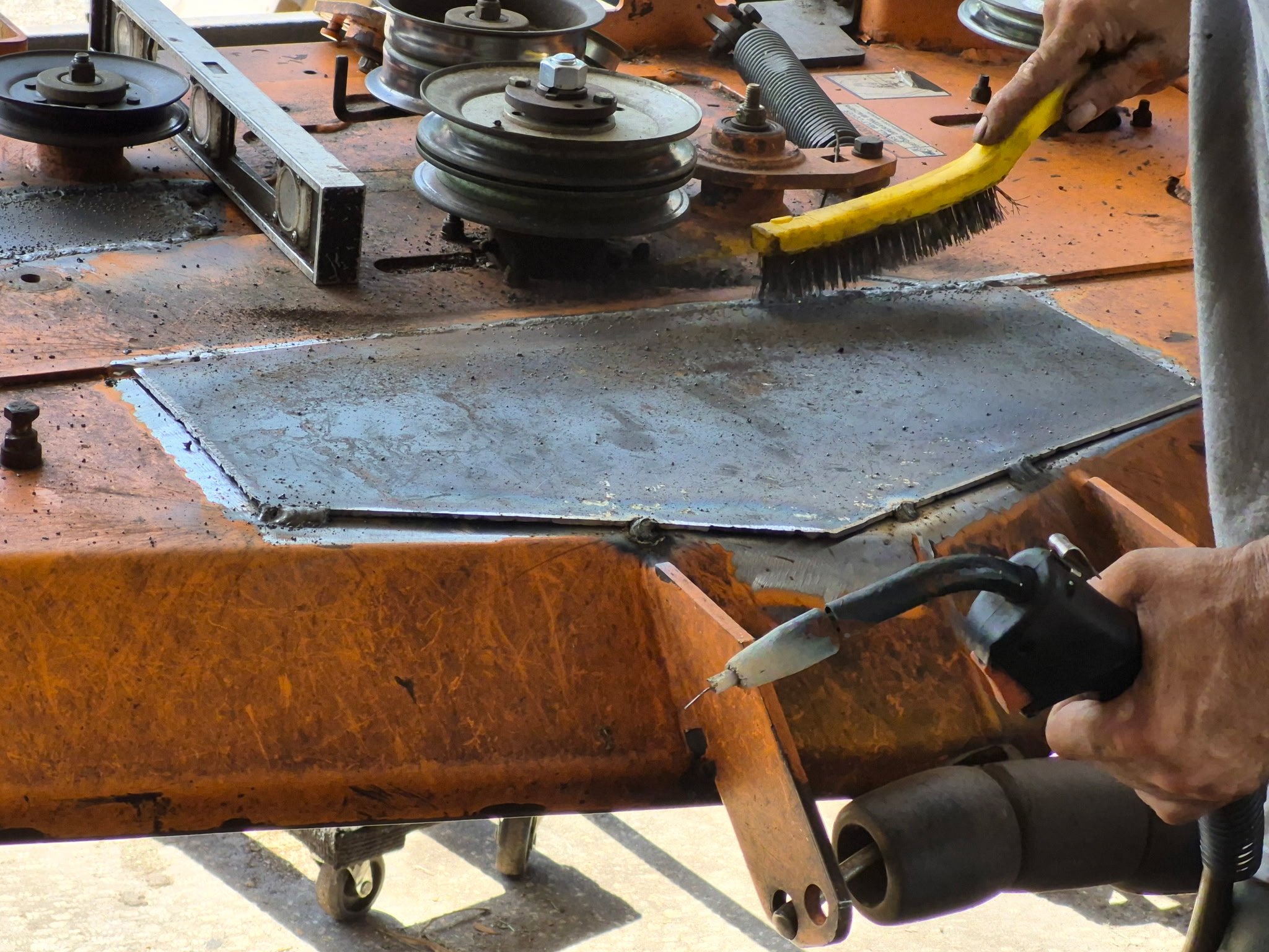 Scag mower deck steel fabrication