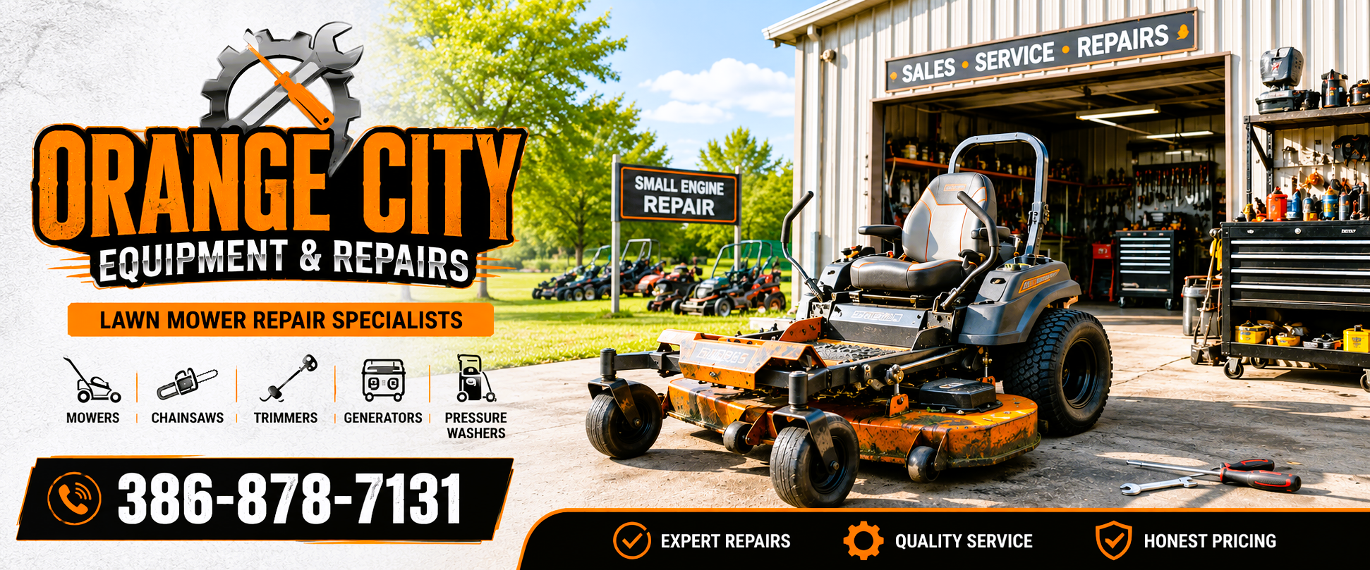 Orange City Equipment and Repairs lawn mower repair specialists